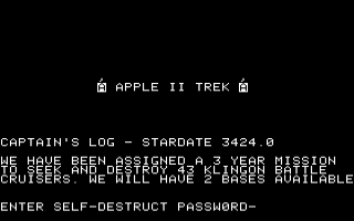 Apple II Trek
